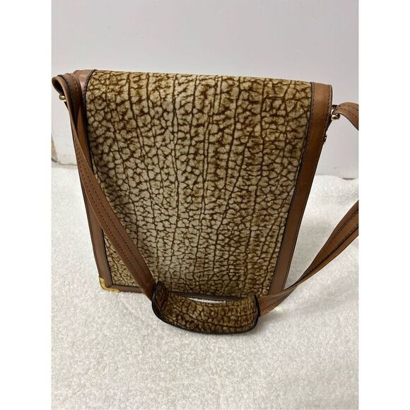 70s Satchel vintage shoulder animal print  bag - Picture 10 of 15